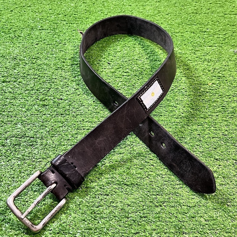 Vintage Polo Match Belt SZ 32 Arandu Heritage Argentina France Embroidered Flag